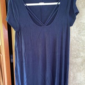 navy blue tshirt dress